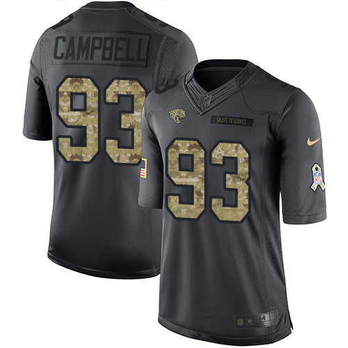 Nike Jaguars #93 Calais Campbell Black Men's Stitched NFL Limited 2016 Salute To Service Jersey - Click Image to Close